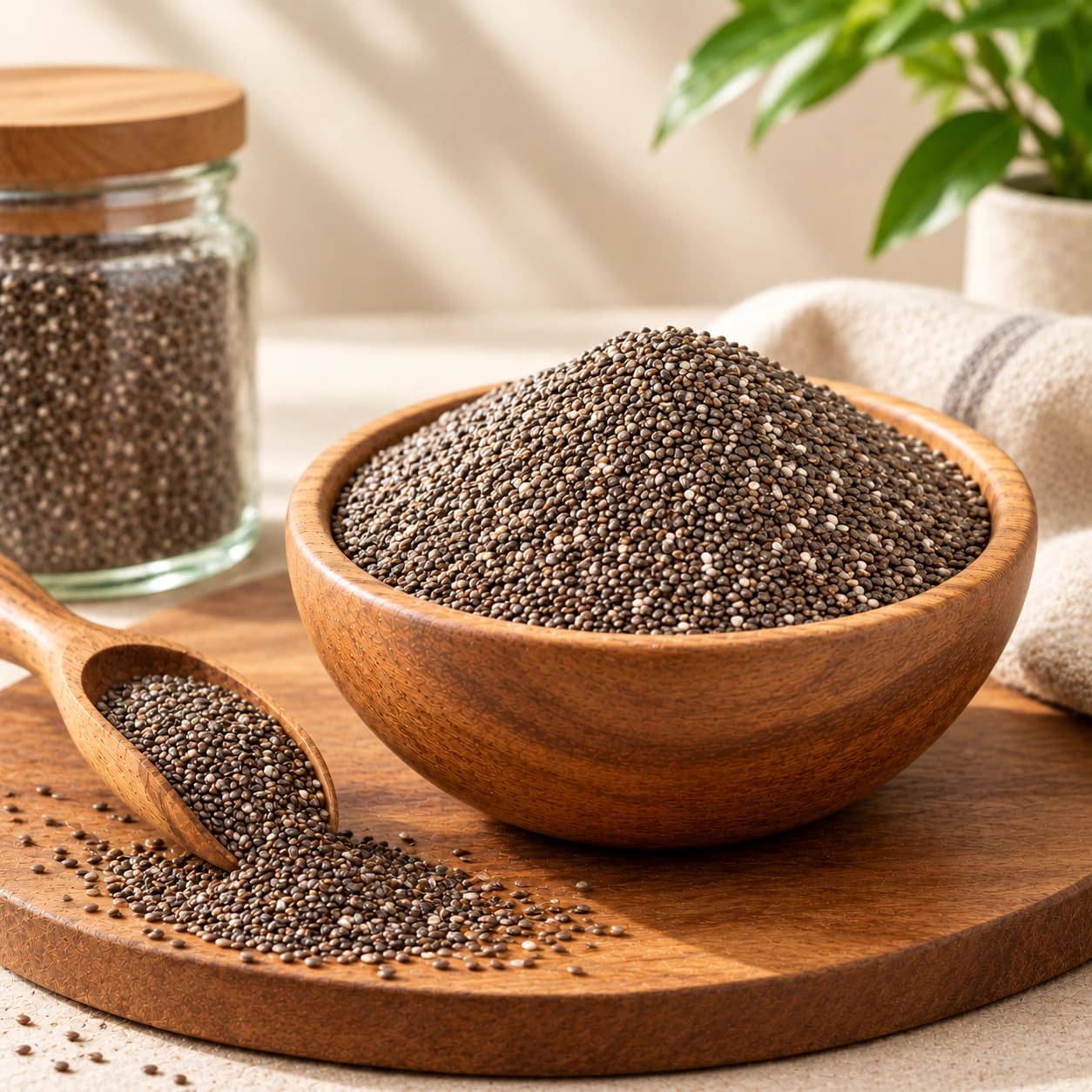 Raw Whole Chia Seeds for Natural Hydration.